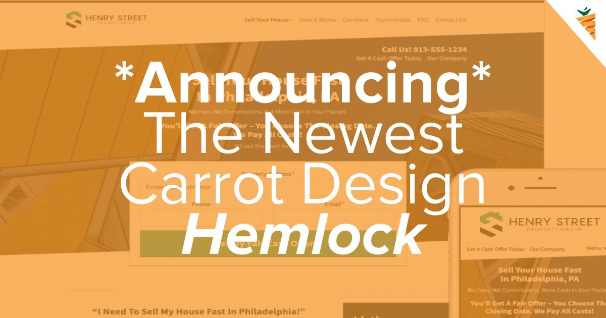 Brand New, Unique, Carrot Website Design [Hemlock]