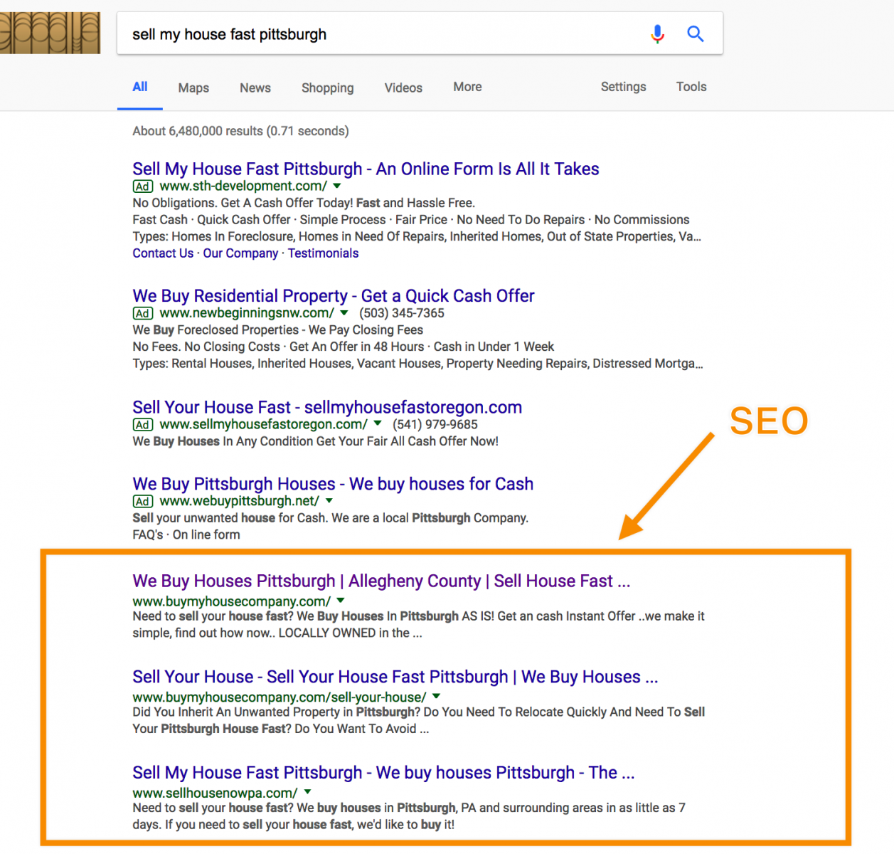 seo ranking factors for real estate page one rankings