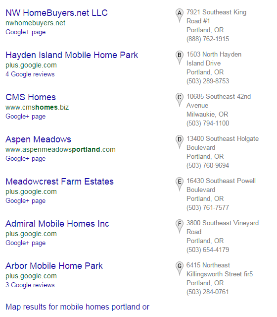 Mobile Park Google Search Can Show You Areas To Generate Leads