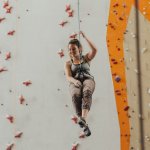 woman rock climbing in Fort Worth Texas