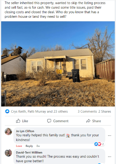 facebook reviews 5 star house buyer oklahoma