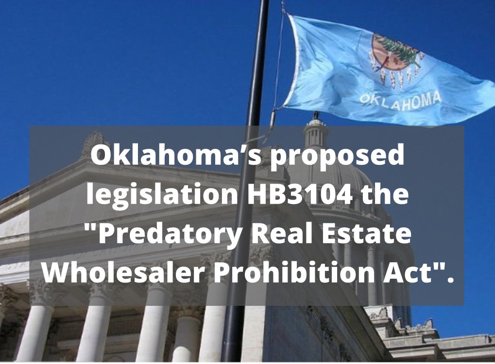 Oklahoma HB-3104 to Protect Homeowners From Predatory Wholesalers