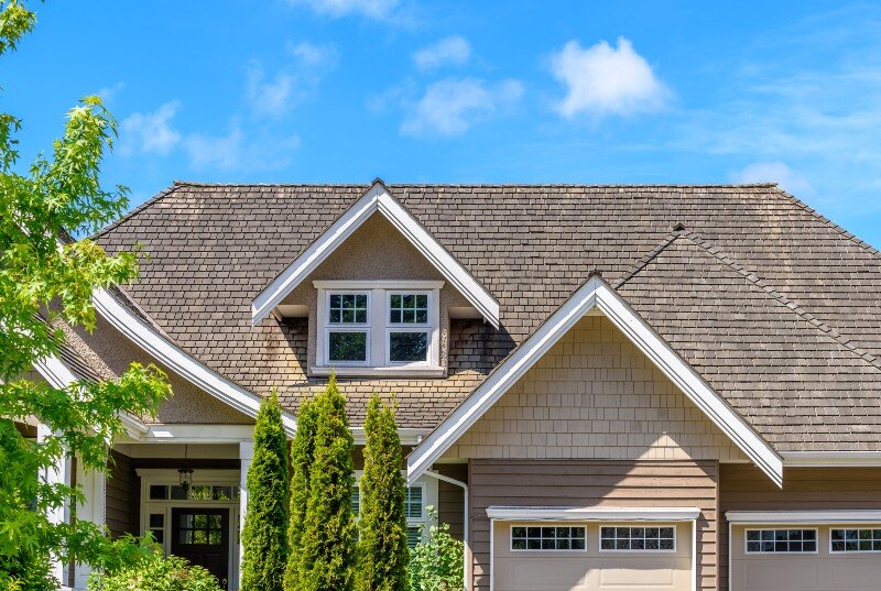 A two-story house in a neighborhood in San Antonio, TX.