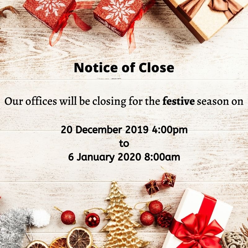 Notice of Close for Quick Buy Properties