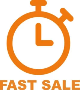 Stopwatch icon representing fast home sales.