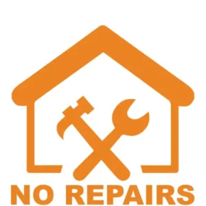 Icon showing no‑repairs, as‑is home sale.