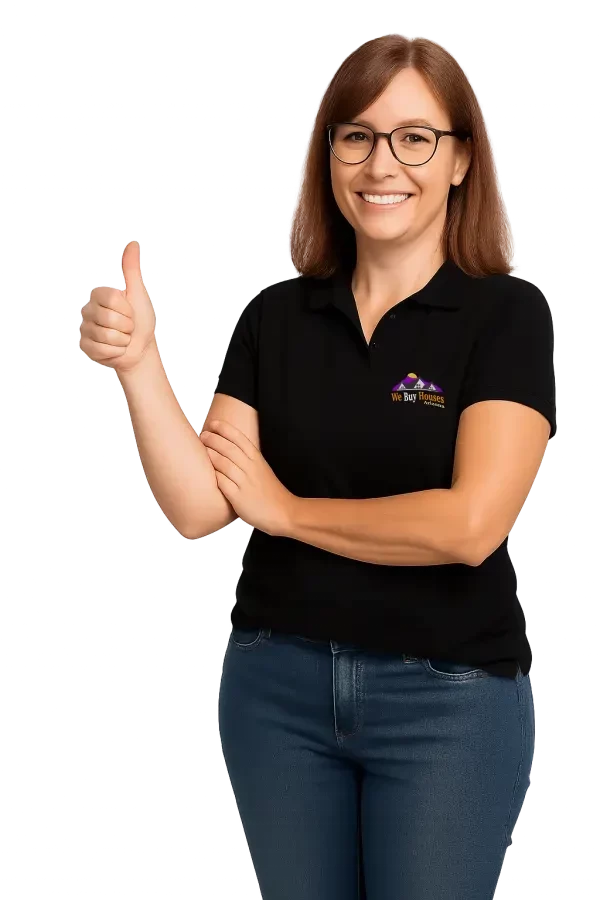 We Buy Houses Arizona representative giving a thumbs up, symbolizing trust for Phoenix homeowners selling for cash.