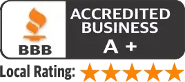 BBB Accredited Business A+ rating badge for We Buy Houses Arizona, trusted by Phoenix home sellers.