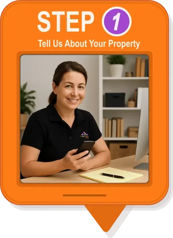 Step 1 of the 3-step cash offer process for Phoenix homeowners: Tell us about your property.