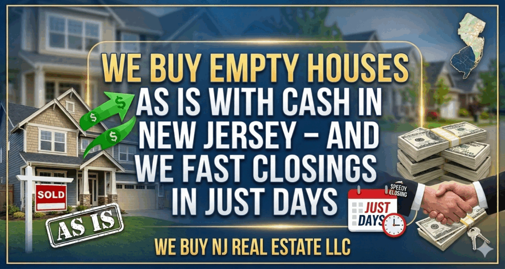 Buy Empty Houses As Is With Cash in New Jersey
