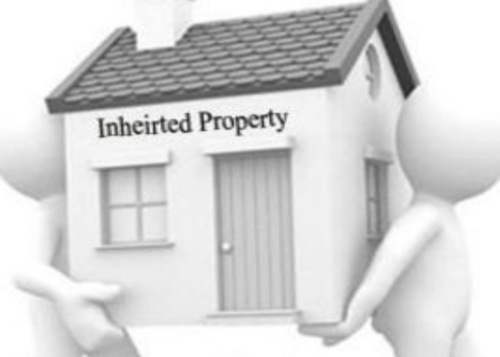 Inherit property. Inherit a house. finance 3d.