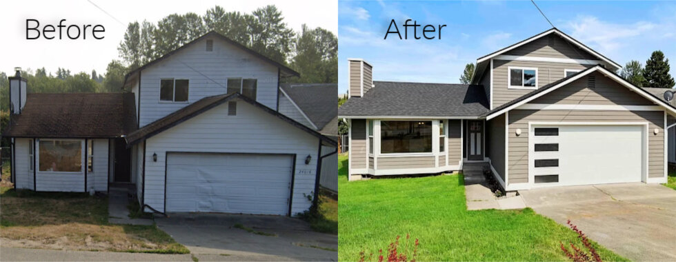 Before and After of a house we bought as is for cash