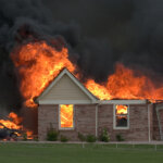 nice house on fire