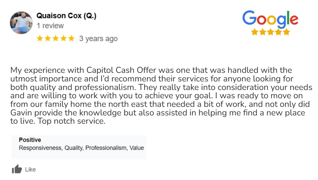 we buy houses in DC, MD, VA & SC