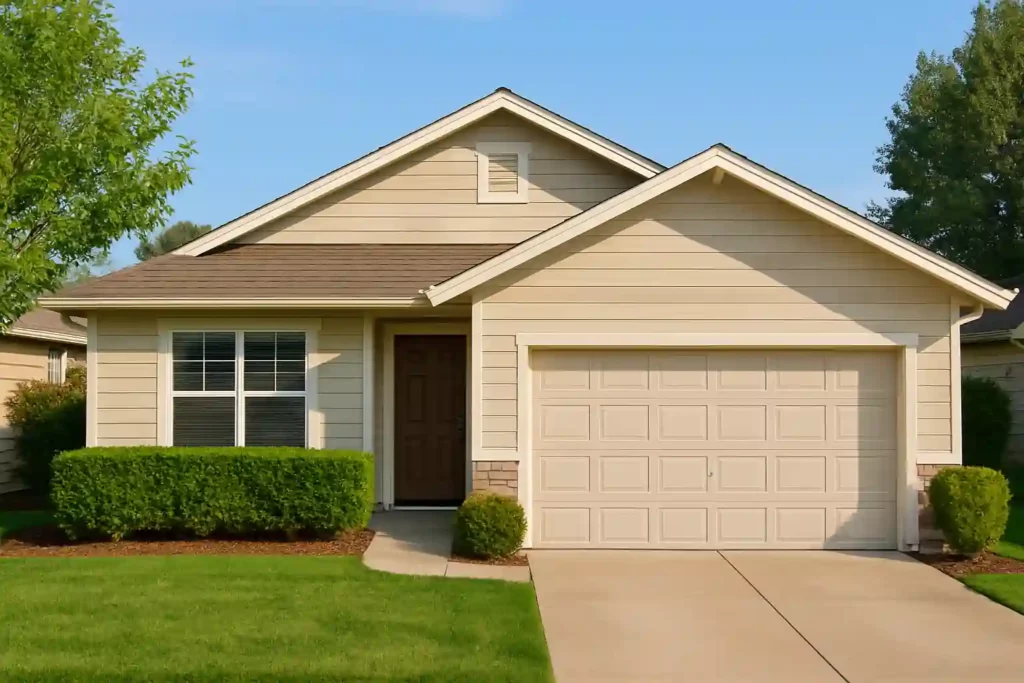 Sell my house fast Oakley California – we buy houses in Oakley CA, showcasing a suburban single-story home with a well-kept yard and driveway.