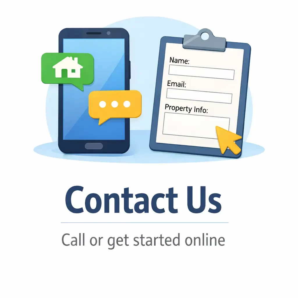 Contact us to sell your house fast for cash by phone or online form