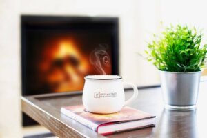 Professional Real Estate photos- steam rolling off a PLG coffee mug