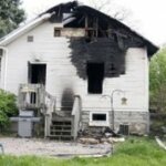 damaged house