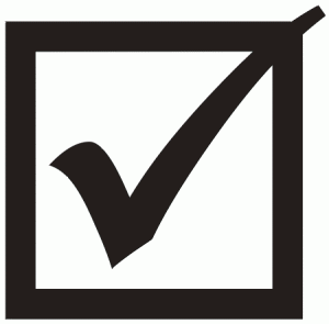 Black check box