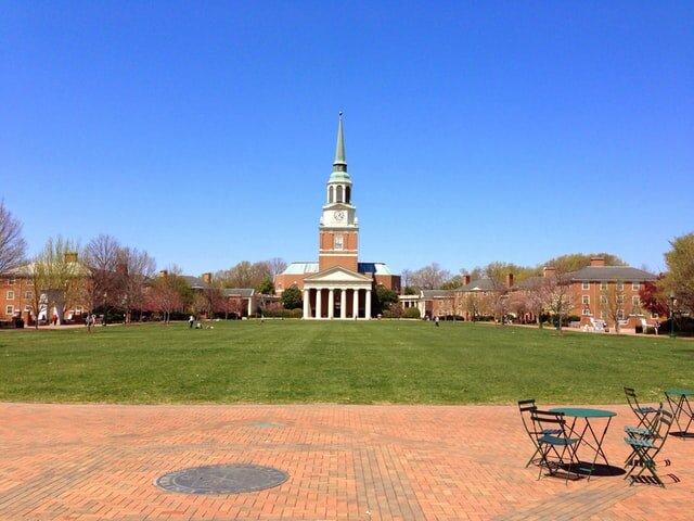 Wake Forest University in Winston Salem photographed from afar.