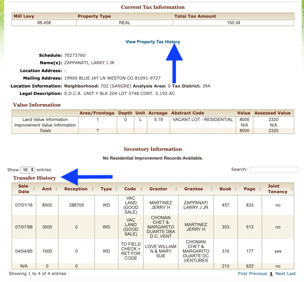 Back Taxes Owed on a Property - Step 3