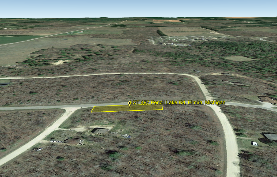 Lot 497 Pencil Lake Rd. Elmira, MI Vacant Land for Sale By Owner