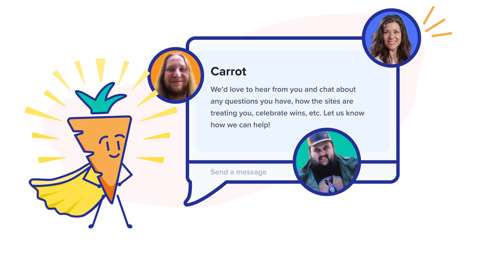 support chat and hero carrot bud