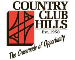 We buy houses Country Club Hills city logo Est 1958