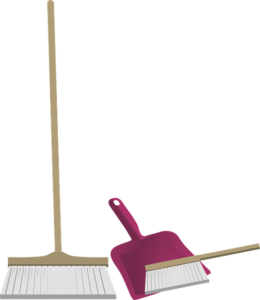 Cleaning up the house before selling