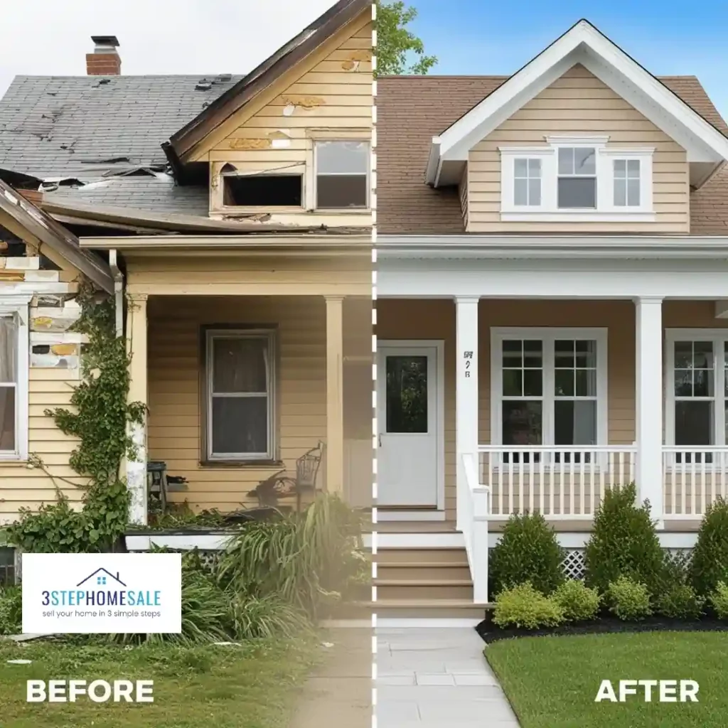 before after house repair