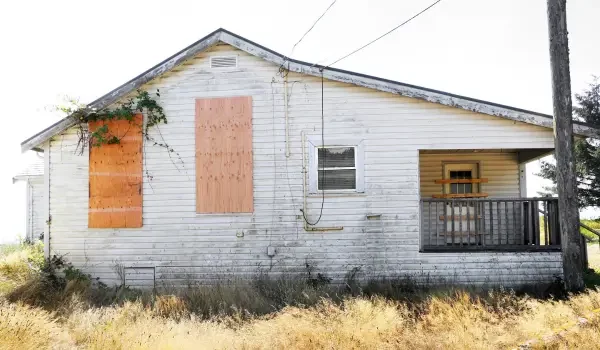 Vacant boarded house