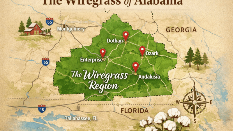 Wiregrass Alabama real estate market map for cash home buyers and investors