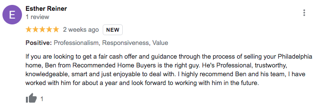 Recommended-home-buyers-esther-r-five-star-google-review