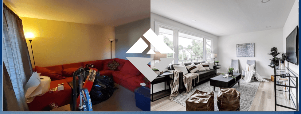 Our light and bright makeover of a living room in a house we purchased in cash fast and closed on the sellers terms