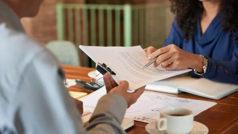 Man and woman discussing