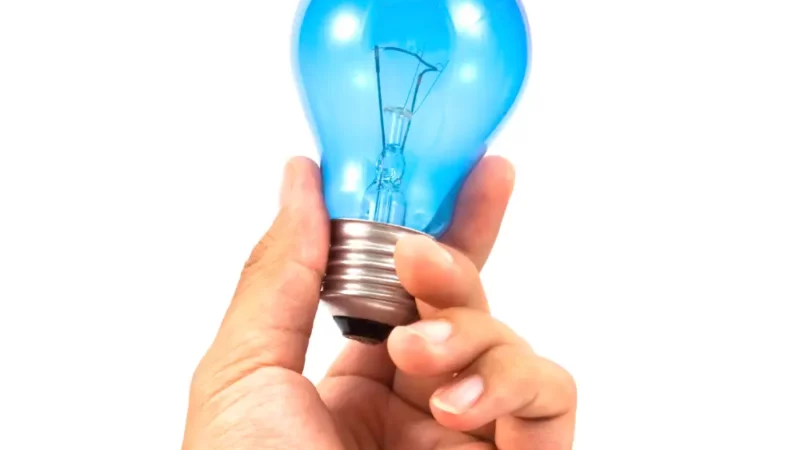 a person holding a light bulb in their hand
