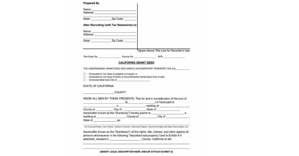 Grant Deed or Title Report