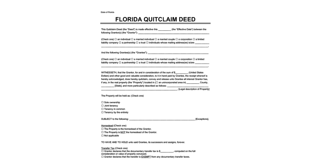 Quitclaim Deed