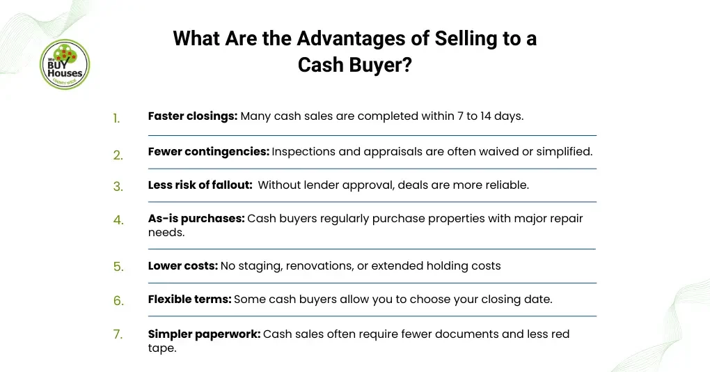 What Are the Advantages of Selling to a Cash Buyer?