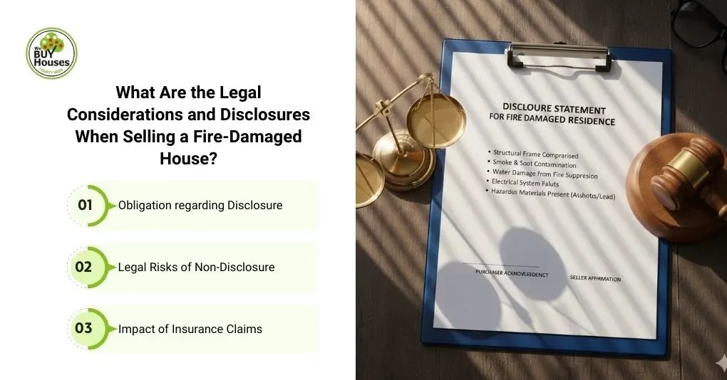 What Are the Legal Considerations and Disclosures When Selling a Fire-Damaged House