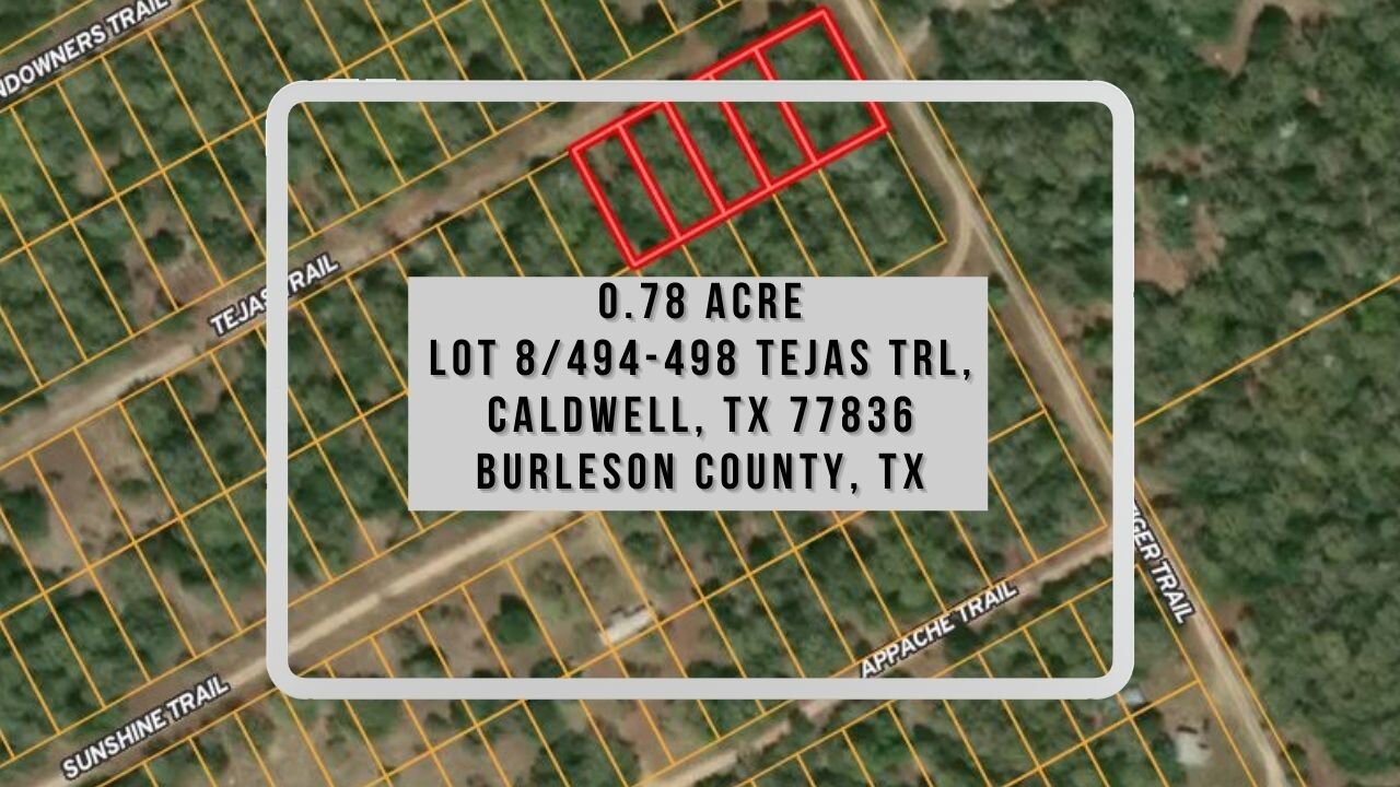 Unrestricted Vacant Land in 0.78 Acres Caldwell, Texas near Austin