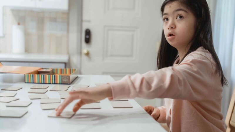 Special Education Student in School Near Austin