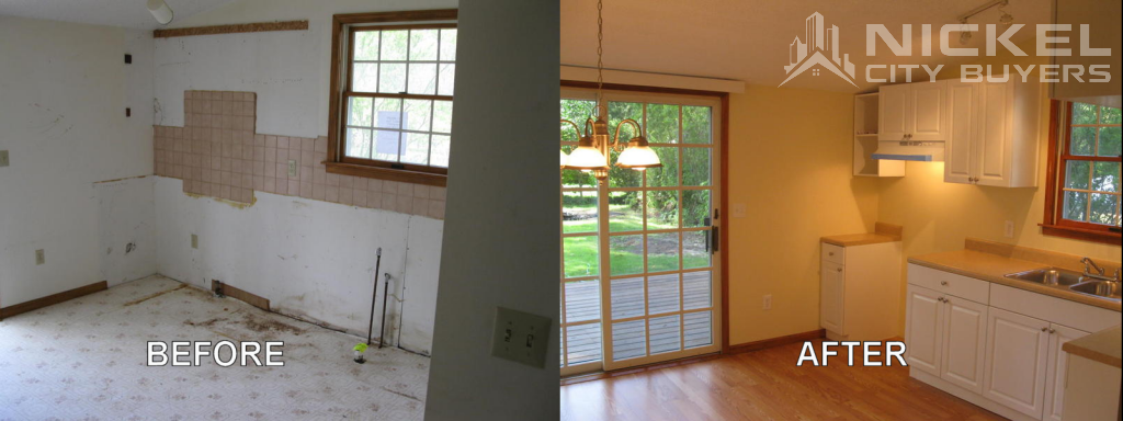Interior Before and After - Buffalo Property Rehab