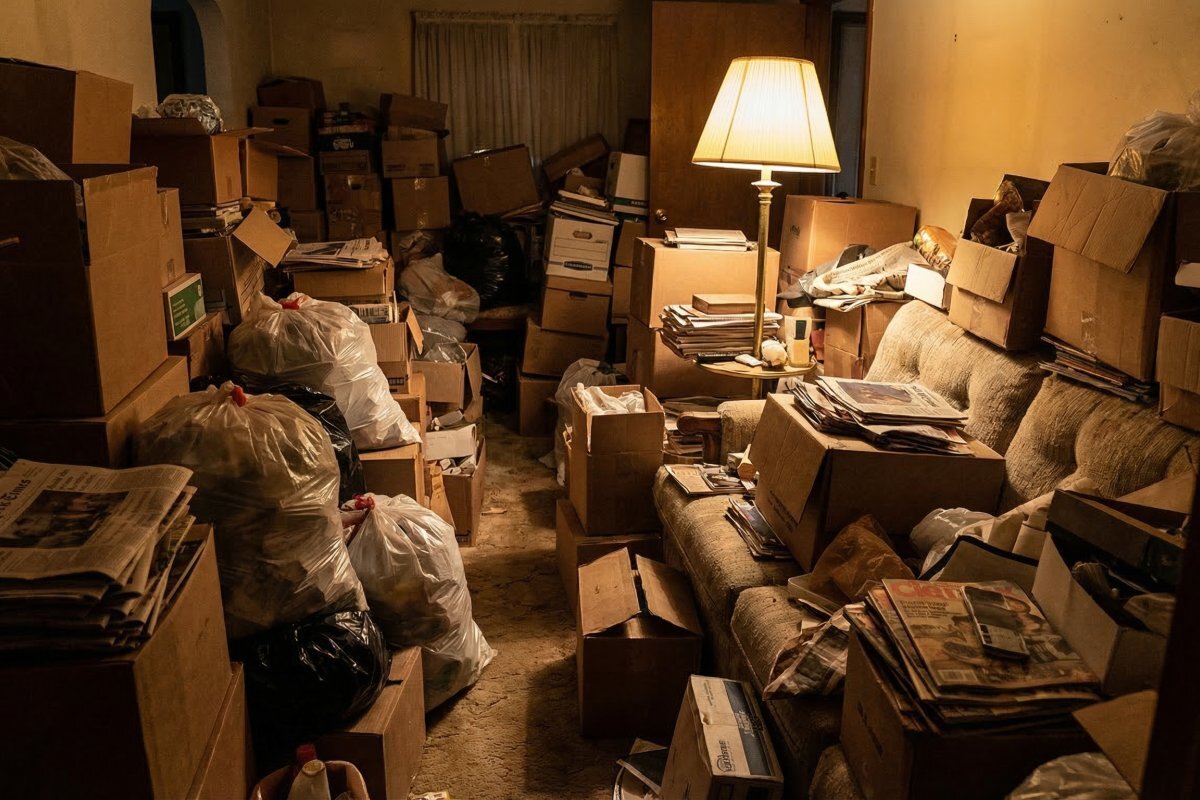 Hoarder property interior Buffalo NY