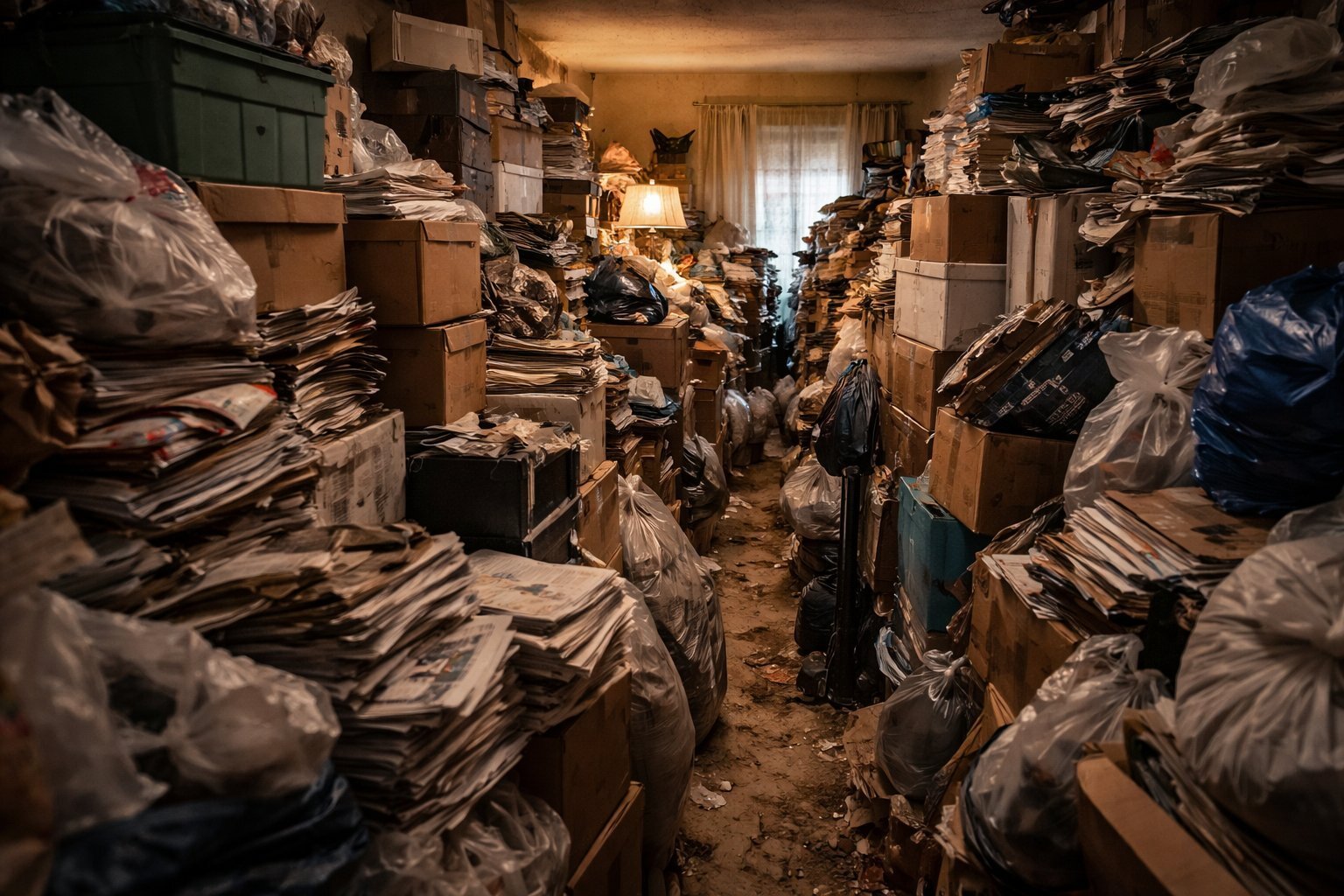 Hoarder property interior Buffalo NY