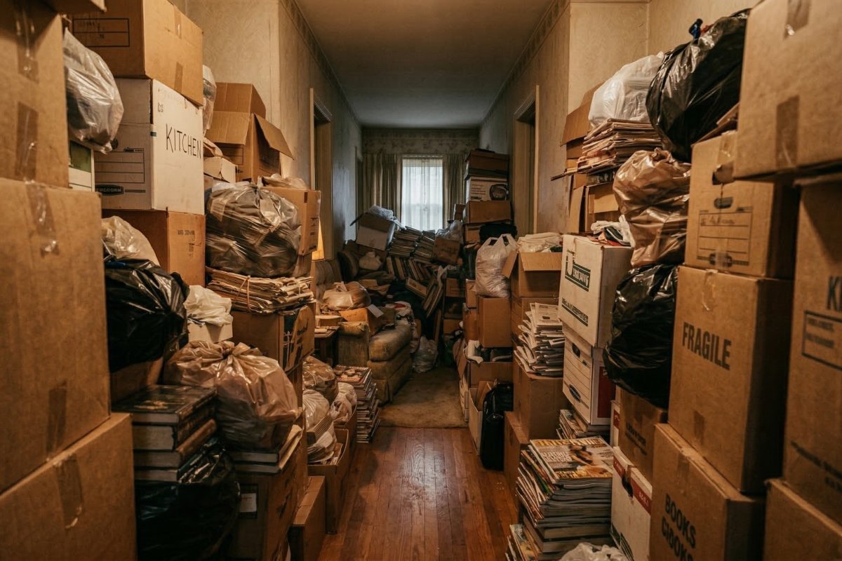 Hoarder property hallway Buffalo NY