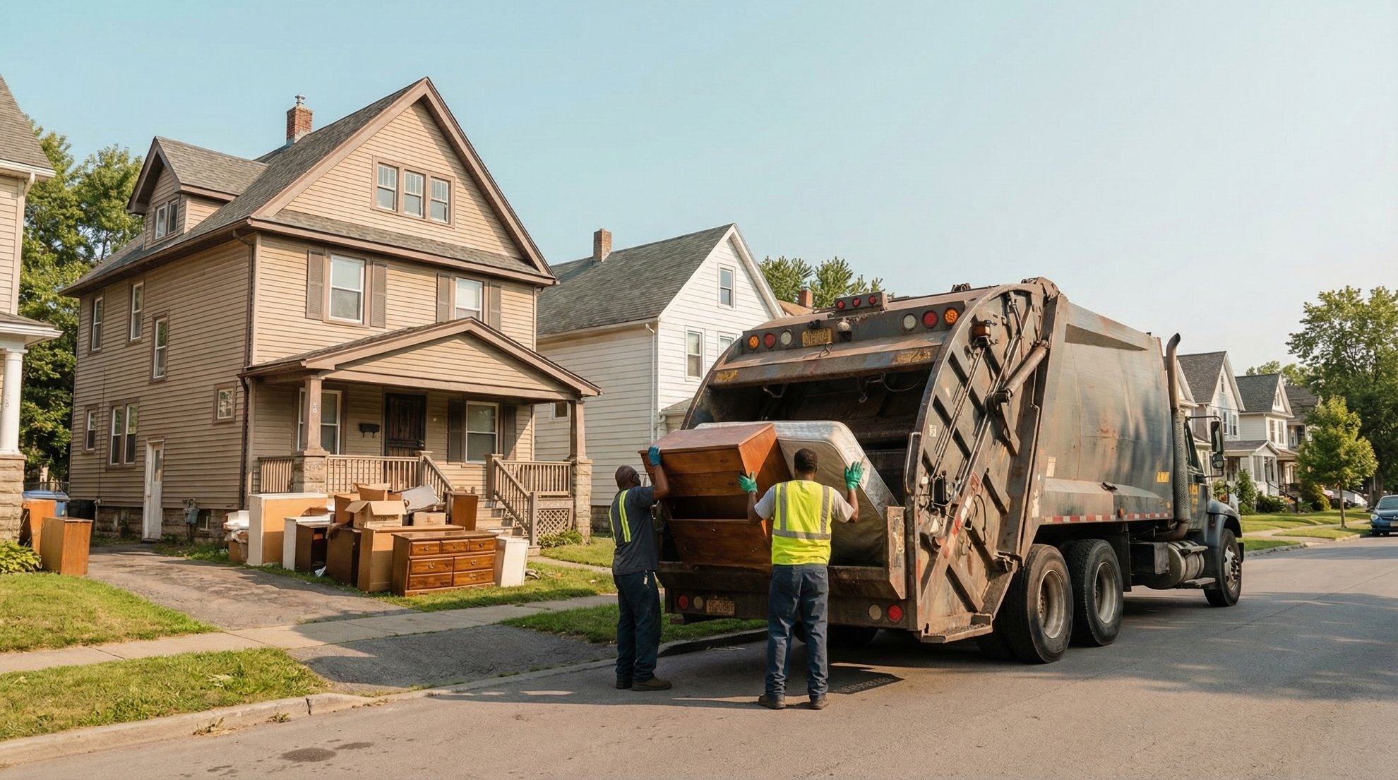 Junk removal Buffalo NY bulk trash hauling service Erie County paid options