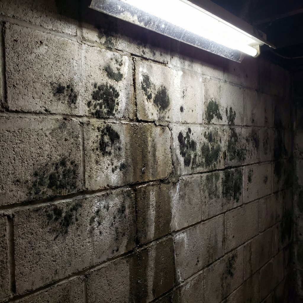 Mold growth Buffalo NY home basement wall water damage WNY
