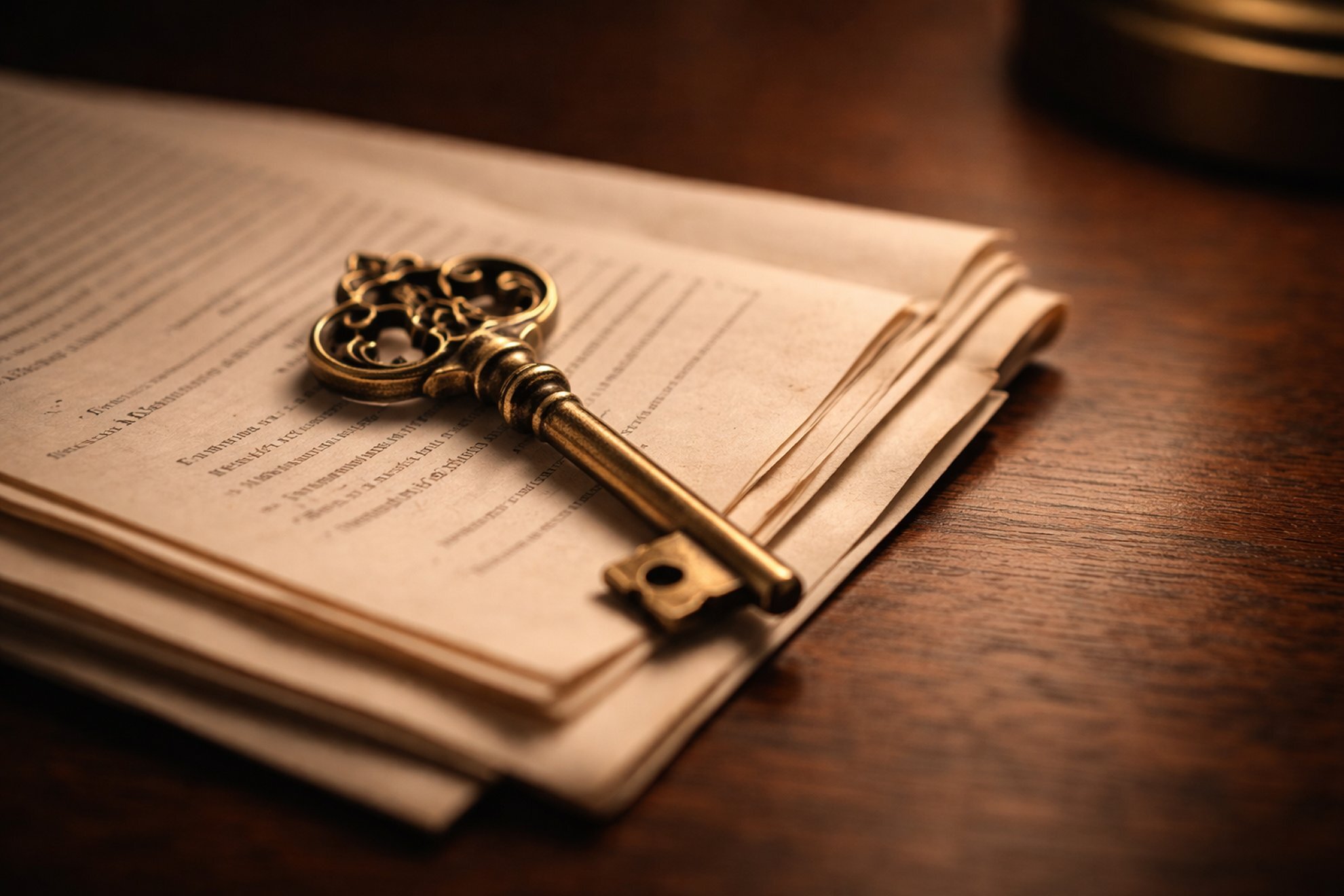 Probate legal documents with house key — Buffalo NY estate property