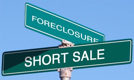 Short sale vs foreclosure crossroads sign — Buffalo NY Nickel City Buyers